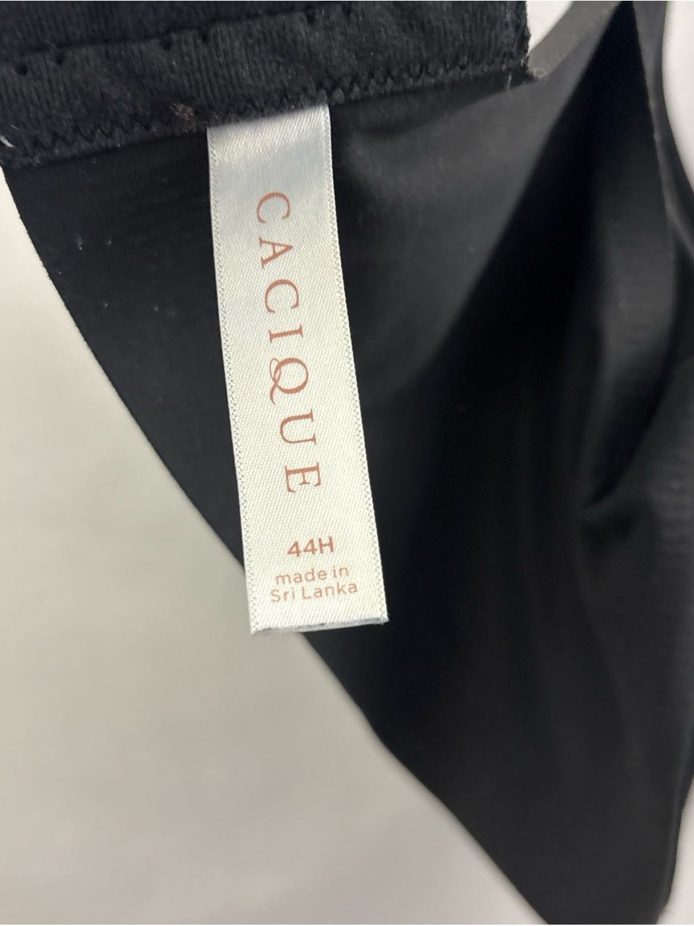 Cacique Black Lightly Lined Full Coverage Underwire Bra 44H - Picture 10 of 10